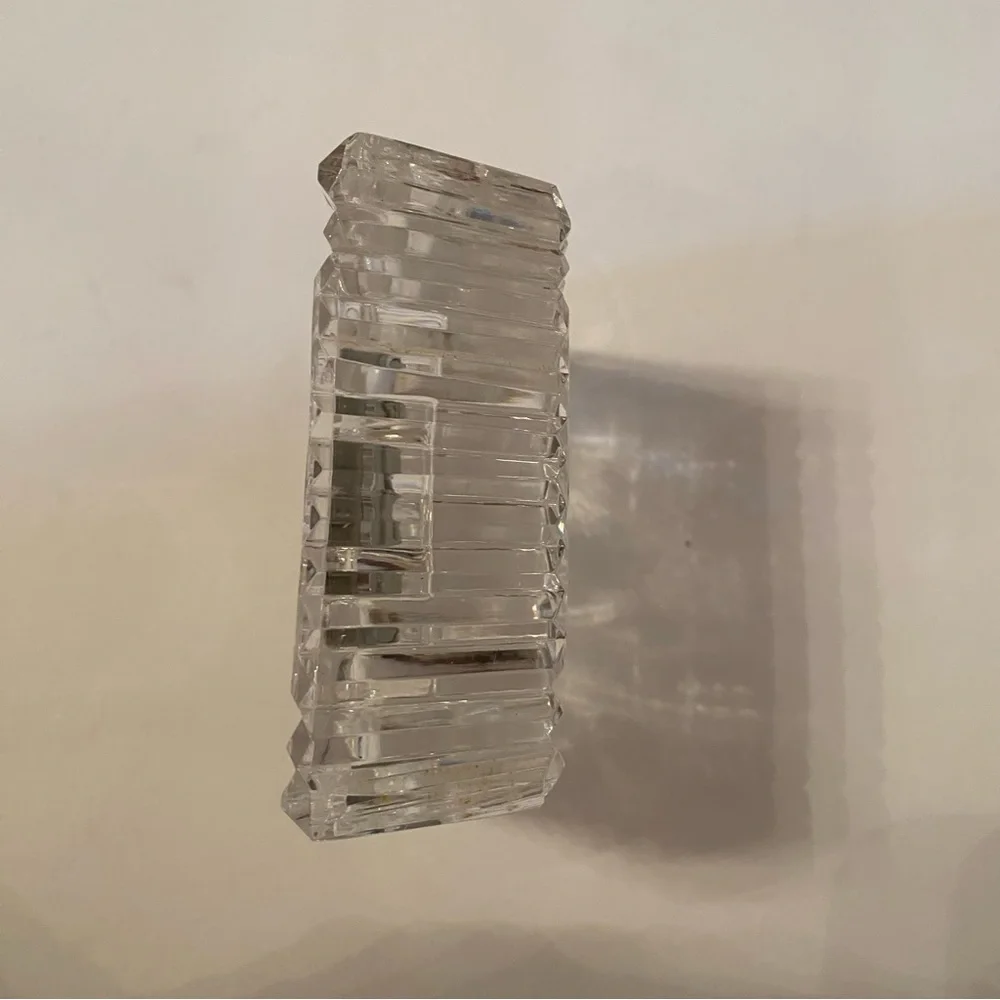 WATERFORD CRYSTAL CLOCK RECTANGLE QUARTZ BATTERY SIGNED IRELAND HOME DECOR